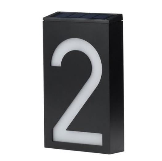 Solar Powered House Number Sign