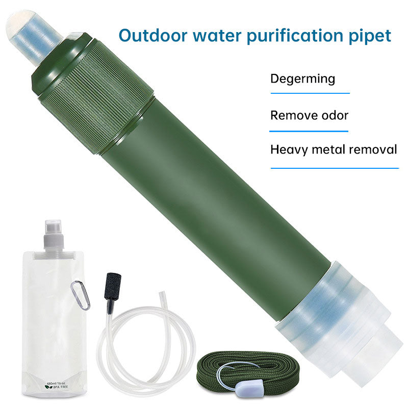 Mini Camping Purification Water Filter Water Bag for Survival or Emergency Supplies