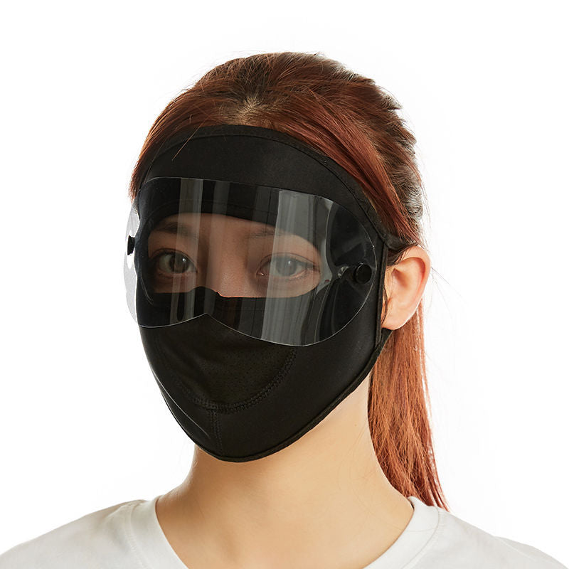New Goggles Sunscreen Mask Sunglasses Lens Sunscreen Mask Full Face Cover Face Windproof Dust Mask