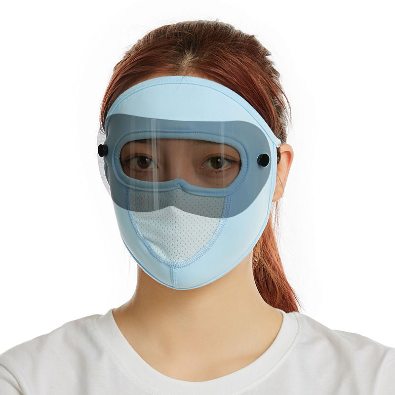 New Goggles Sunscreen Mask Sunglasses Lens Sunscreen Mask Full Face Cover Face Windproof Dust Mask