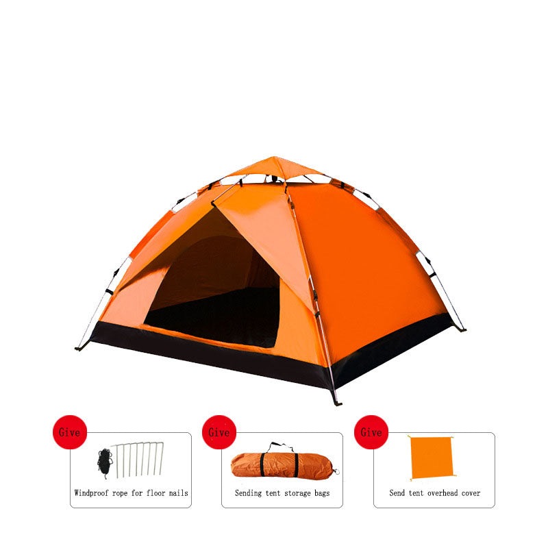Outdoor Automatic Quick Open Tents Two Door Beach Camping Tent Breathable Rainproof And Sunscreen