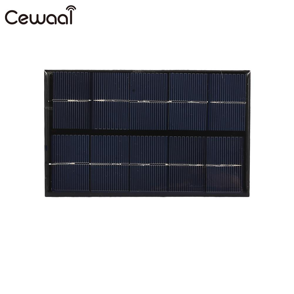 Cewaal USB Solar Panel 5W 5V Polysilicon USB Port Fast Charger Mobile Phone Portable Solar Generator