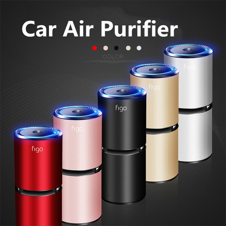Car Air Purifier Cabin Ionizer Freshener Odor Eliminator Air Filter Oxygen Bar Portable Ionic Cleaner USB Remove Odor Smoke