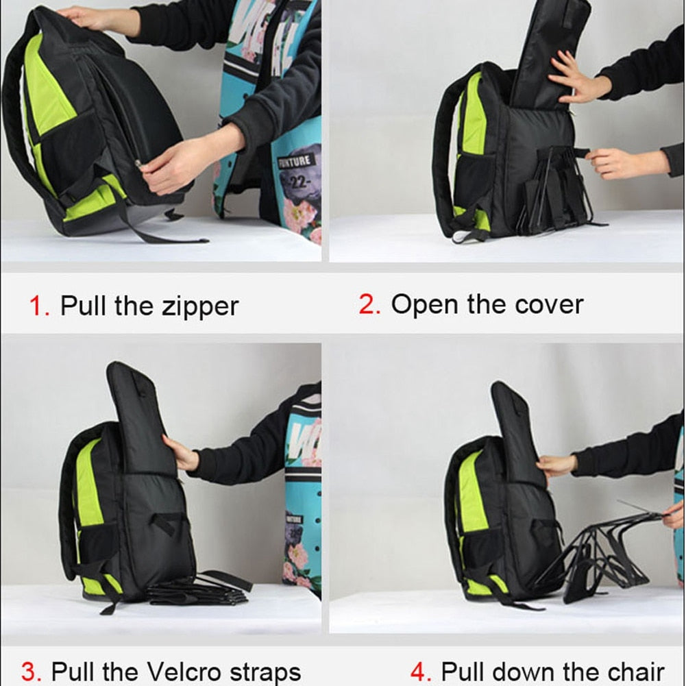 PLAYKING Outdoor Backpack Folding Chair Men Sport-in Climbing Bags