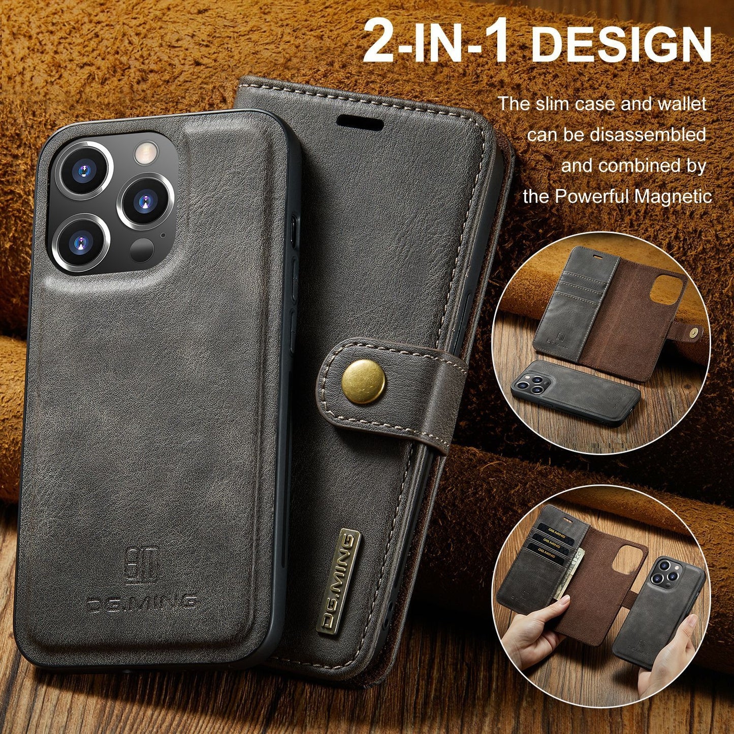 Suitable for iPhone 14 Pro Max Magnet Split Phone Leather Case iPhone 13 Pro Max Protective Case