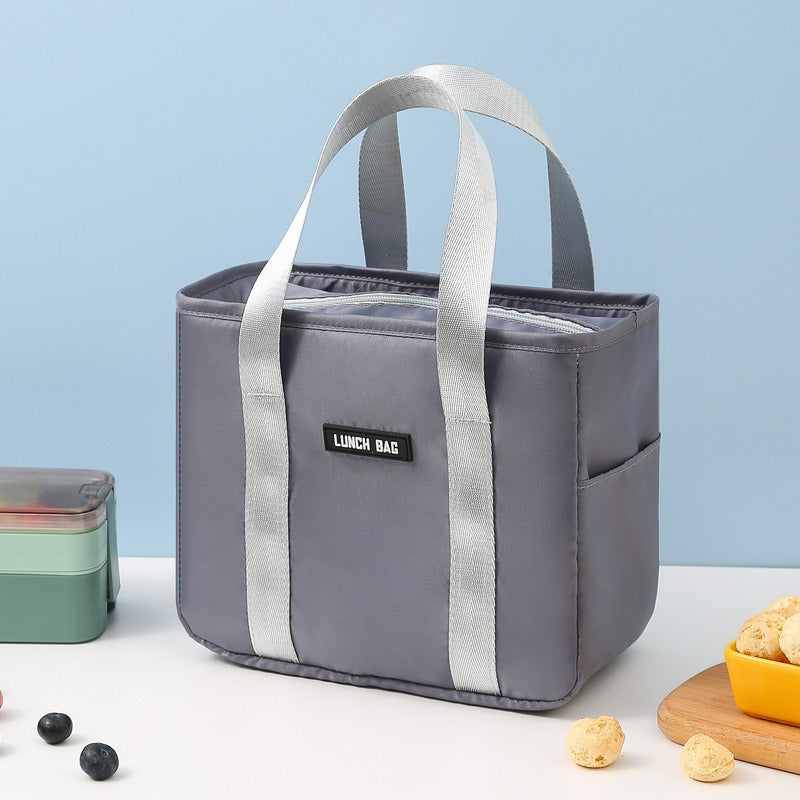 Fiambrera, bolsa de aislamiento térmico portátil, bolsa de comida pequeña impermeable, papel de aluminio, bolsa Bento engrosada, bolsa de comida grande