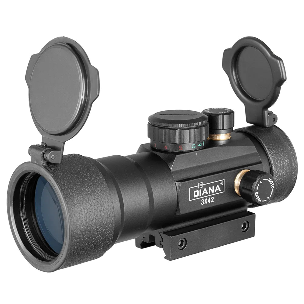 DIANA 3X44 Green Red Dot Sight Scope 2X40 Red Dot 3X42 Tactical Optics Riflescope Fit 11/20mm Rail 1X40 Rifle Sight for Hunting