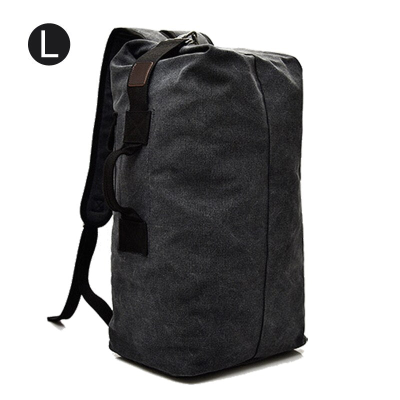 Men's Canvas Backpacks Multi-purpose Bucket Mountaineering Travel Bag Large Shoulder Bags Men Army Trip Foldable Hand Bag XA1934