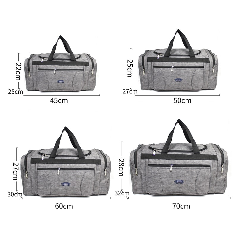 Large travel bags 70cm sport Duffle Bags Female Overnight Carry on Luggage bags men Waterproof Oxford Weekend bags sac de Sport