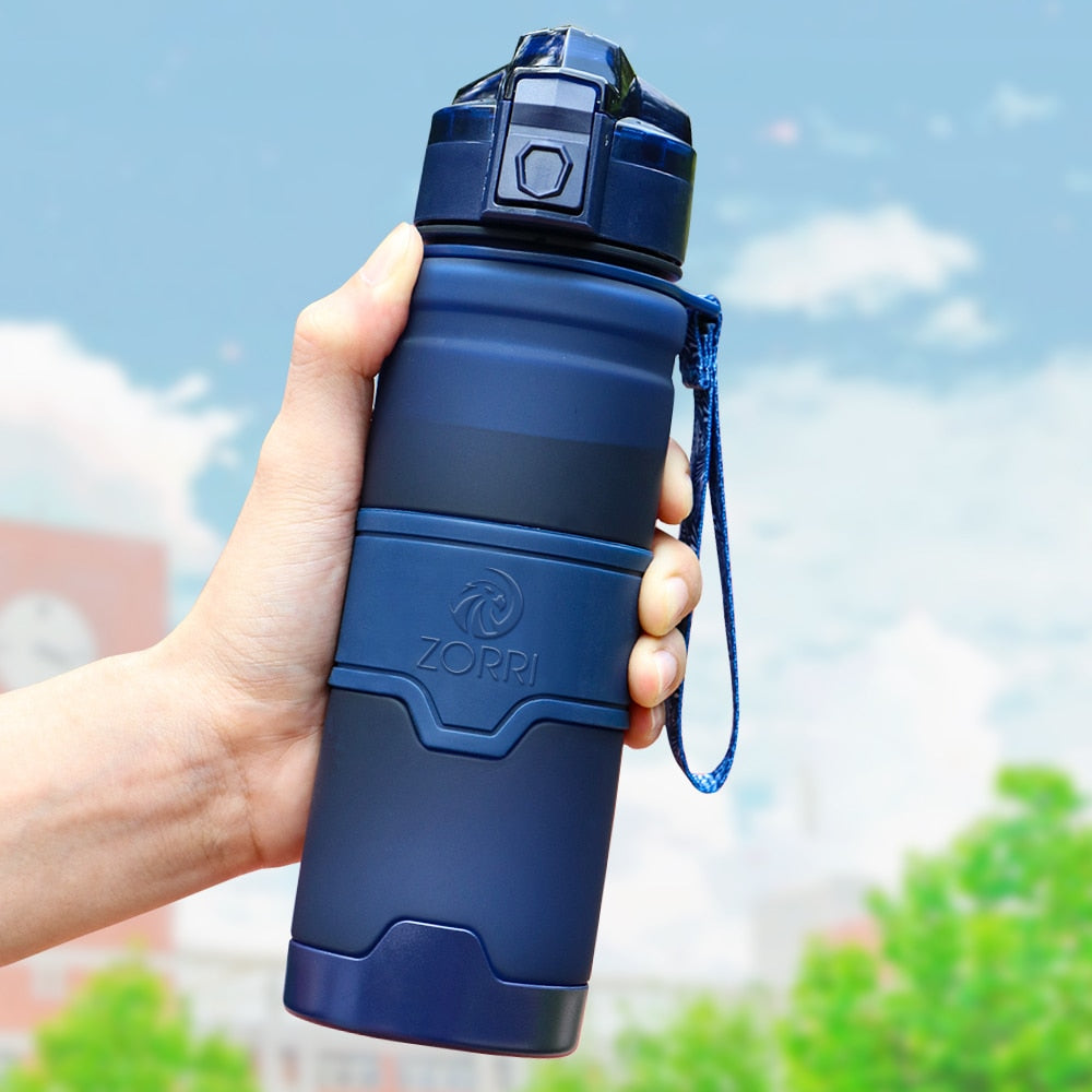 ZORRI BPA Free Sports Water Bottle CE/EU Protein Shaker Gym Outdoor Tour Leakproof Drinking Bottle Gourde Botella De Agua