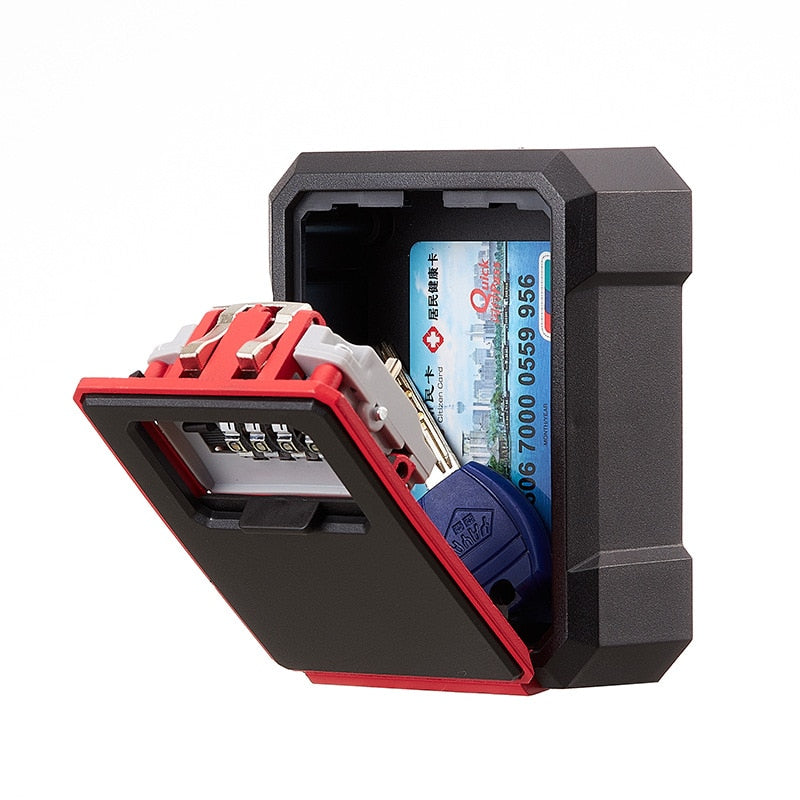 Caja organizadora de almacenamiento de llaves de montaje en pared, combinación de 4 dígitos, contraseña, protección de seguridad, bloqueo de código, caja de seguridad para el hogar