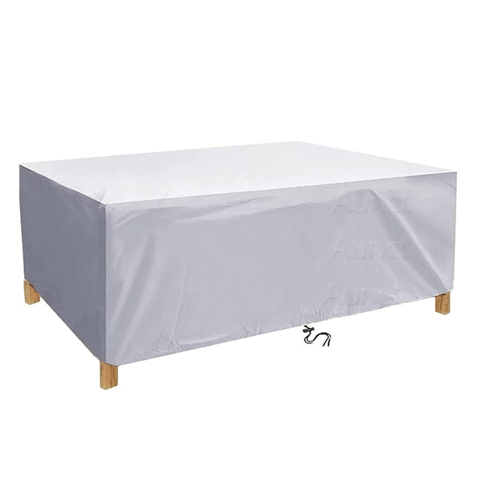 Cubiertas impermeables para muebles de jardín al aire libre Patio lluvia nieve jardín cubierta para mesa sofá silla gris grande