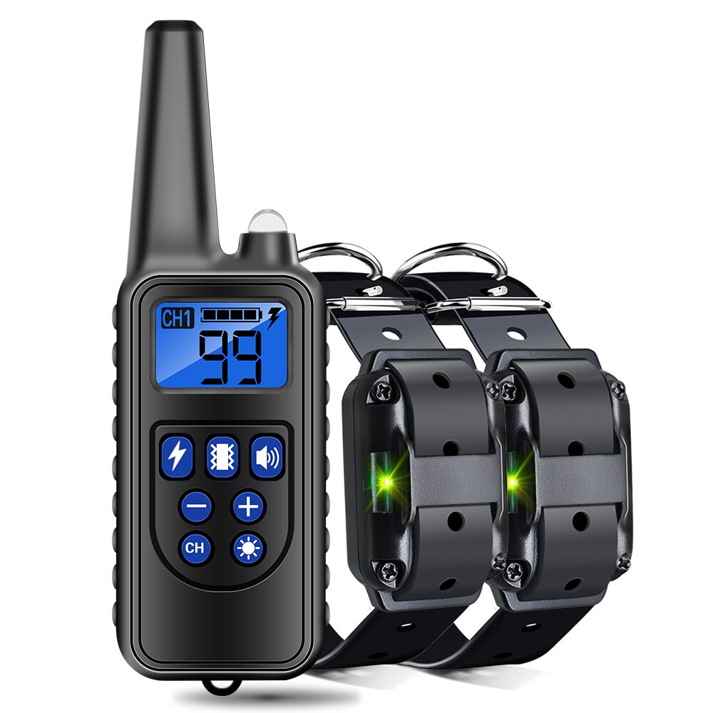 LCD  Electric Dog Training Collar Waterproof Rechargeable Remote Control Pet for All Size Shock Vibration Sound
