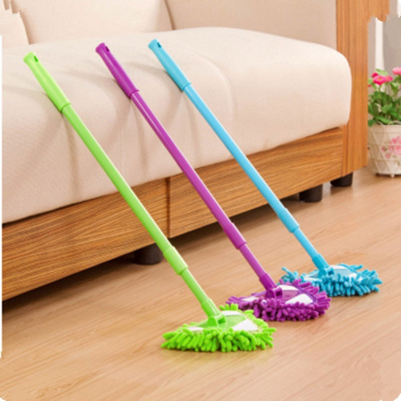 Mini Mop Bathroom floor cleaning tool Flat lazy Mop Wall Household Cleaning Brush Chenille Mop Washing Mop Dust Brush cleaning
