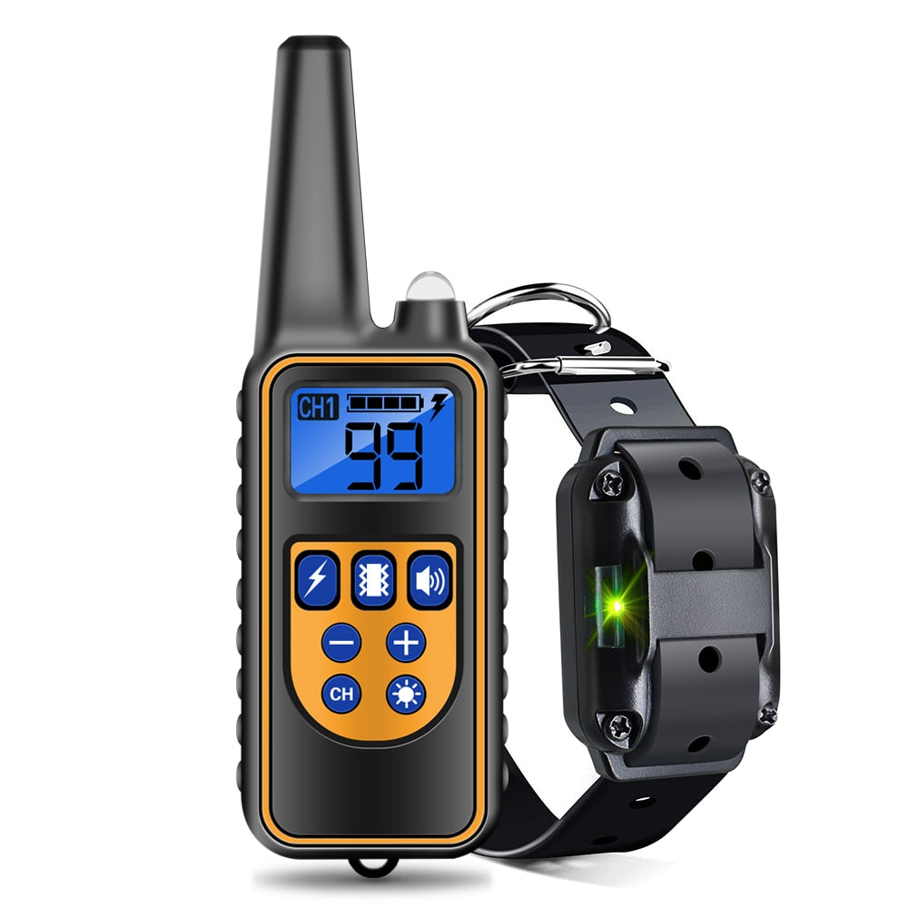 LCD  Electric Dog Training Collar Waterproof Rechargeable Remote Control Pet for All Size Shock Vibration Sound