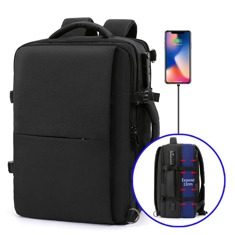 MATE ELAN Business Travel Double Compartment USB Charging Backpack Multi-Layer with Unique Digital Bag 15.6 Inch Laptop Backpack